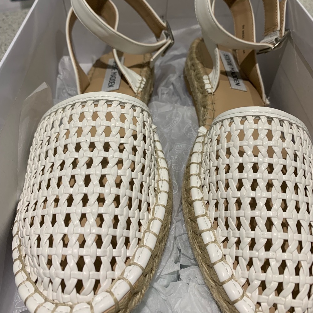 Steve Madden Luxe White espadrille sandals